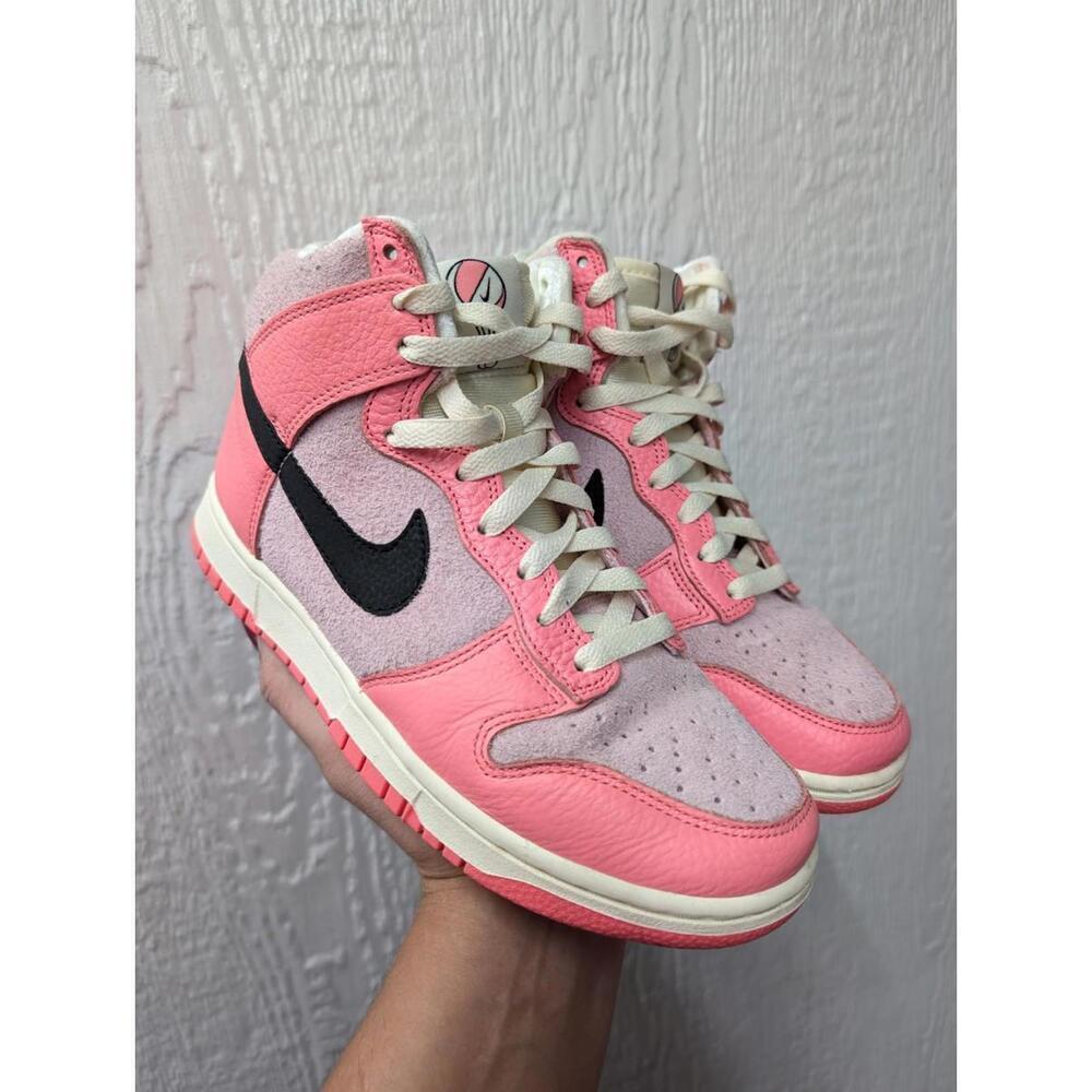 Nike Dunk High “Hoops Pack” (DX3359-600) Pink Sneakers Shoes Women's Size‎ 7.5